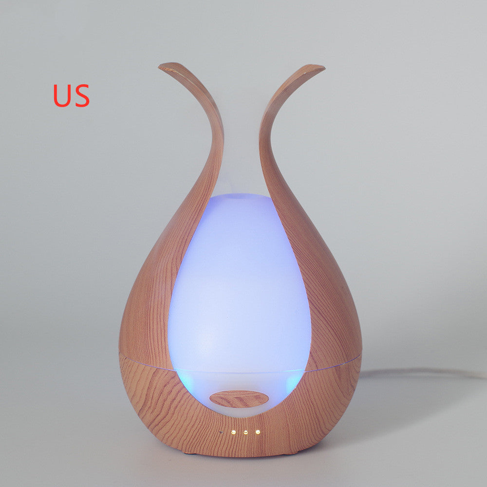 Home Office Humidifier Small Essential Oil Night Light Aroma Diffuser - Crownie 0 Colorful Wood grain / US