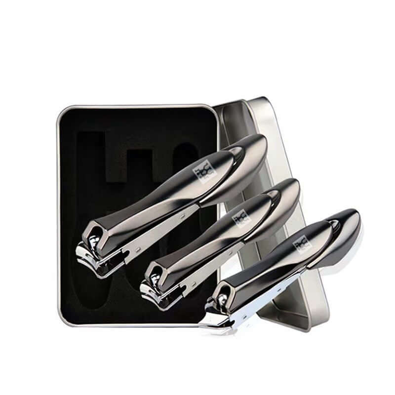 Anti splash Nail Clipper Three Piece Set Household Nail Clipper Set, Anti Splash Nail Clipper Wholesale - Crownie 0 Black / Nail clipper