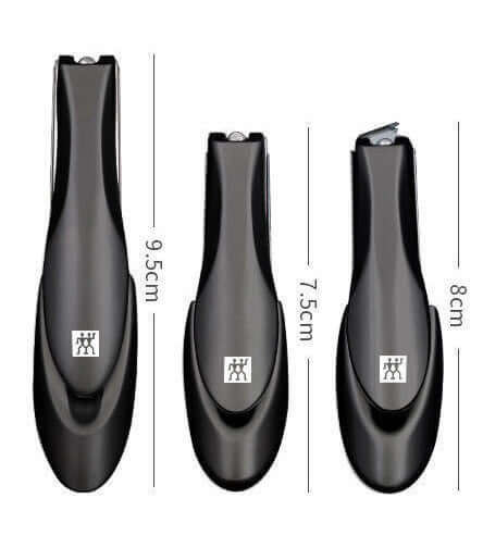 Anti splash Nail Clipper Three Piece Set Household Nail Clipper Set, Anti Splash Nail Clipper Wholesale - Crownie 0 Black / Nail clipper