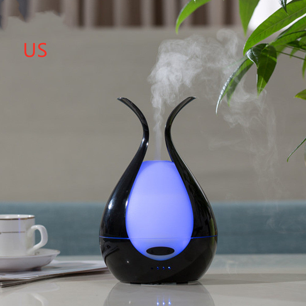 Home Office Humidifier Small Essential Oil Night Light Aroma Diffuser - Crownie 0 Colorful black / US