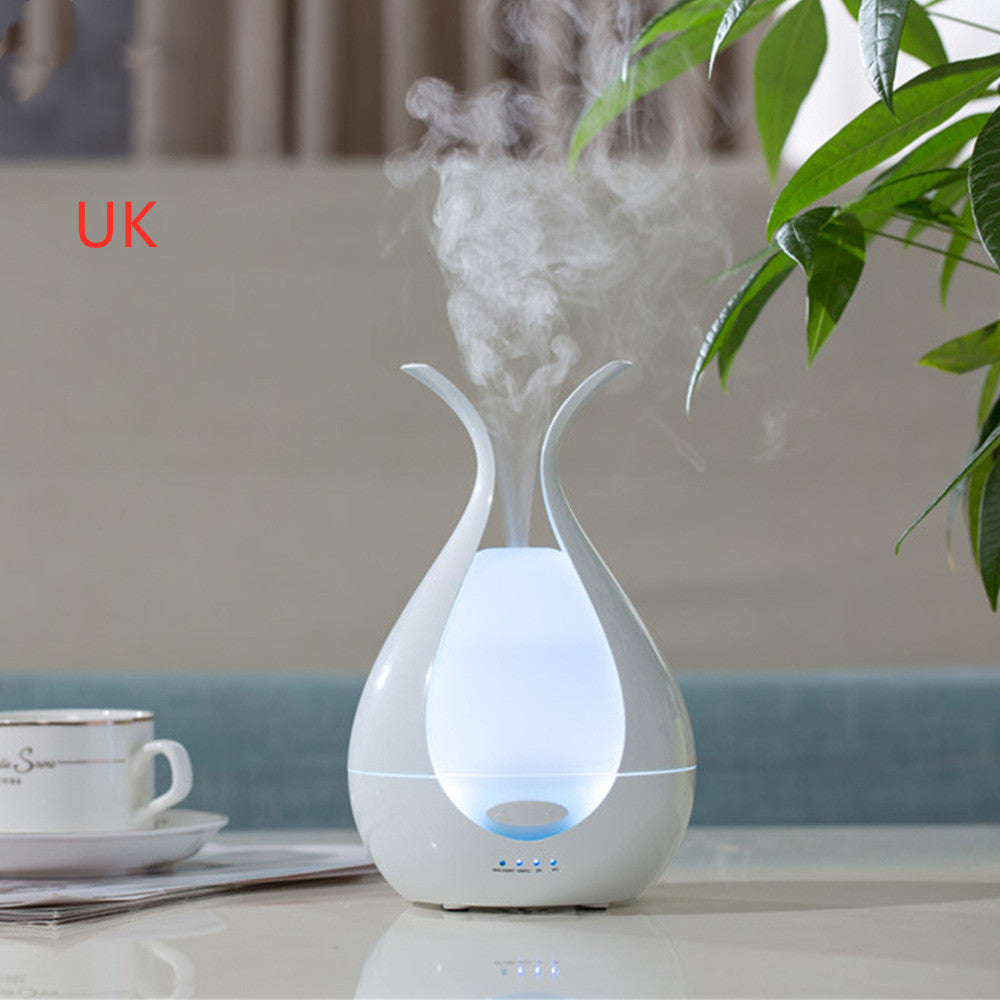 Home Office Humidifier Small Essential Oil Night Light Aroma Diffuser - Crownie 0 Colorful white / UK