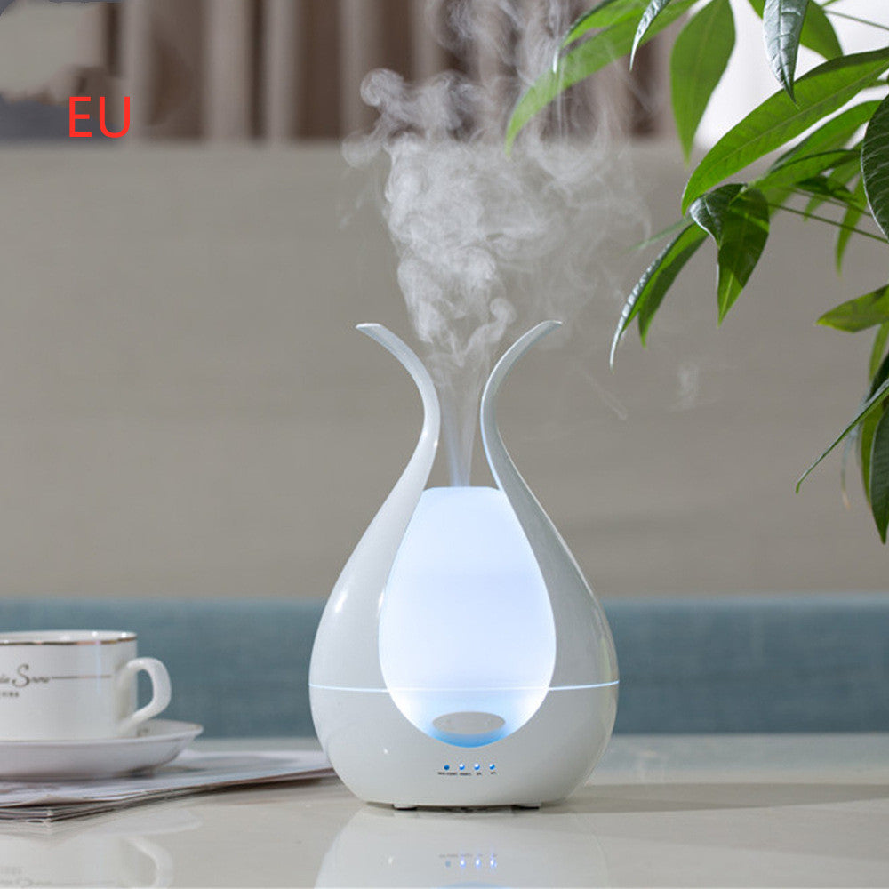 Home Office Humidifier Small Essential Oil Night Light Aroma Diffuser - Crownie 0 Colorful white / EU