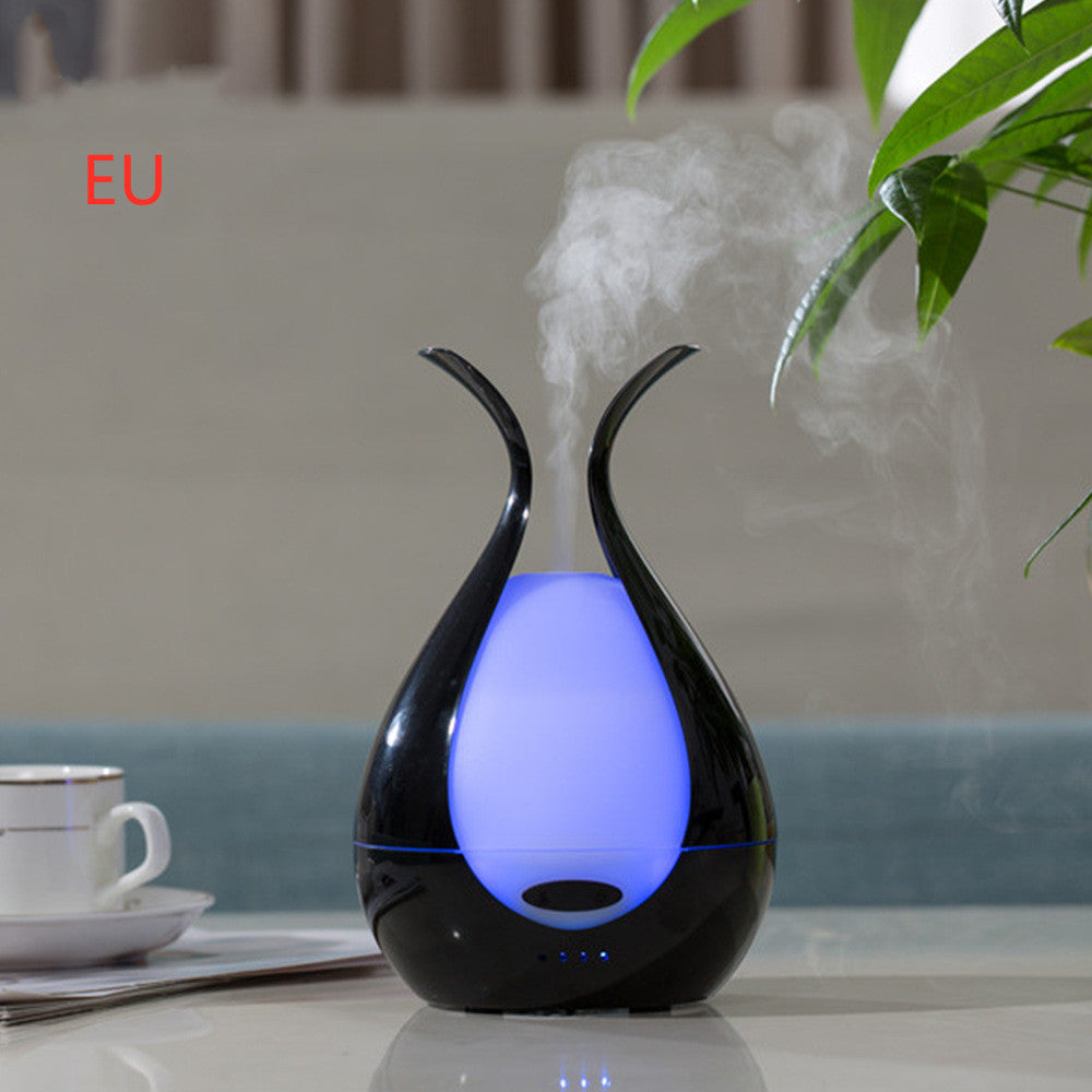 Home Office Humidifier Small Essential Oil Night Light Aroma Diffuser - Crownie 0 Colorful black / EU