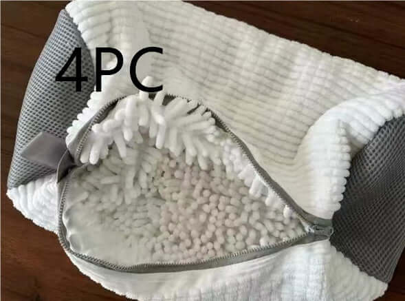 Shoes Laundry Bag Shoe Wash Bag For Washing Machine Reusable Zipper Shoe Washing Bag Sneaker Tennis Shoe Cleaner Kit Remove Dirt - Crownie 0 White / 39x19CM / 4PCS