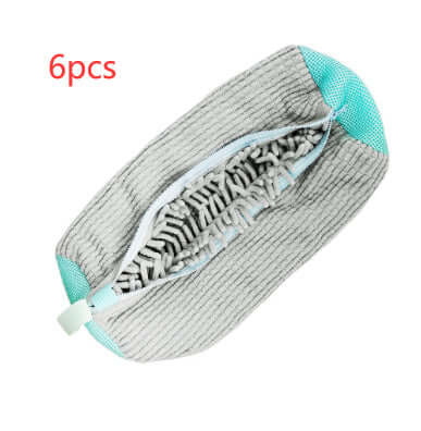 Shoes Laundry Bag Shoe Wash Bag For Washing Machine Reusable Zipper Shoe Washing Bag Sneaker Tennis Shoe Cleaner Kit Remove Dirt - Crownie 0 Grey / 39x19CM / 6PCS