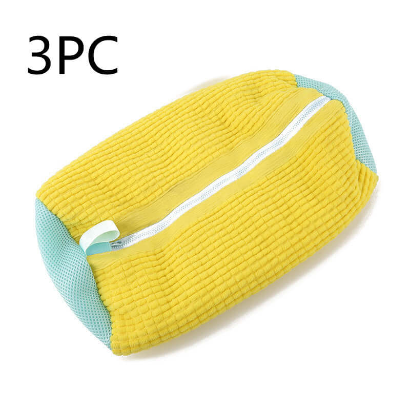 Shoes Laundry Bag Shoe Wash Bag For Washing Machine Reusable Zipper Shoe Washing Bag Sneaker Tennis Shoe Cleaner Kit Remove Dirt - Crownie 0 Yellow / 39x19CM / 3PCS