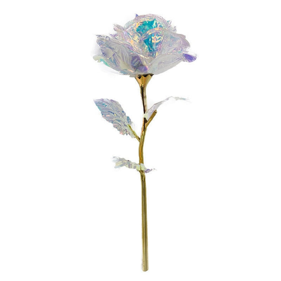 Colorful White Roses Artificial Flower Gift