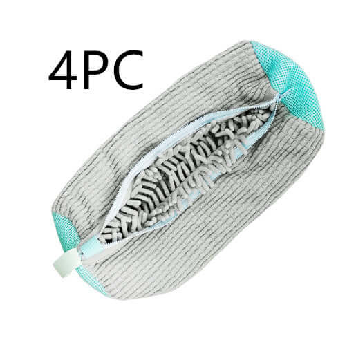 Shoes Laundry Bag Shoe Wash Bag For Washing Machine Reusable Zipper Shoe Washing Bag Sneaker Tennis Shoe Cleaner Kit Remove Dirt - Crownie 0 Grey / 39x19CM / 4PCS