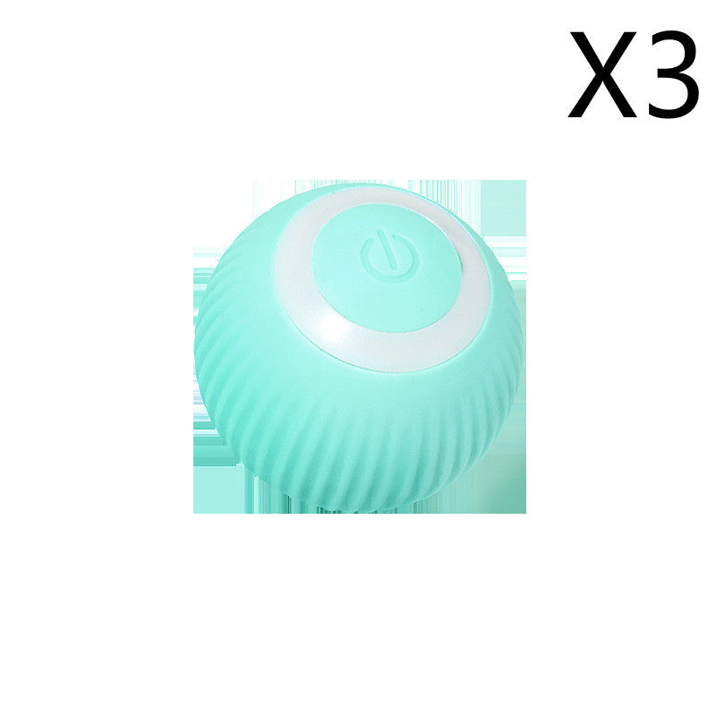 Cat Gravity Intelligent Rolling Ball Tease Toy Pet Automatic Rotating Ball - Crownie 0 2pcs in Green / USB