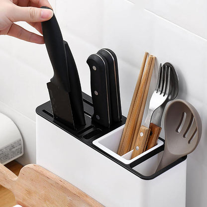 Tableware Storage Holders Kitchen Knife Plastic Storages Racks For Kitchen Convenience Cabinet Kitchen Gadgets - Crownie 0 White