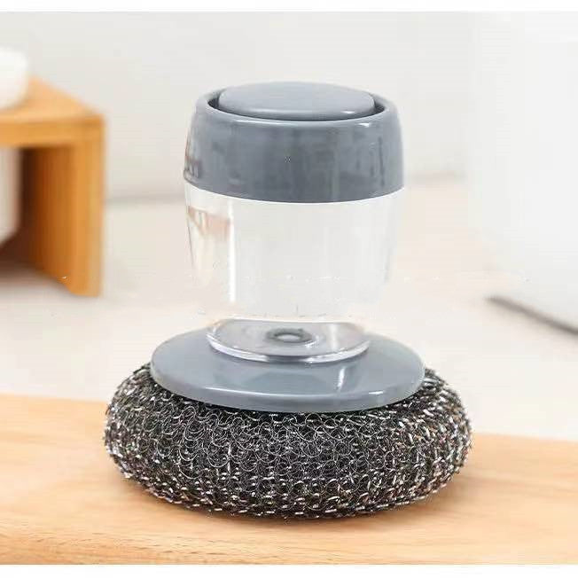 Kitchen Soap Dispensing Palm Brush Cleaner Push-type Brush Kitchen Detergent Tools - Crownie 0 A