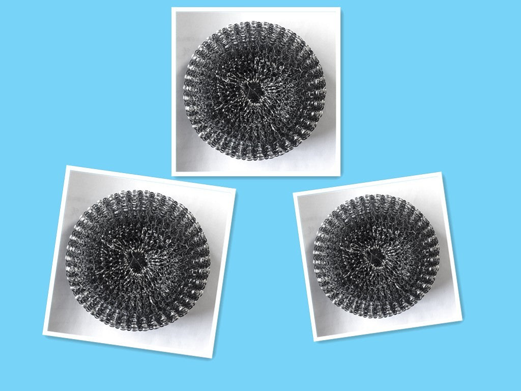 Kitchen Soap Dispensing Palm Brush Cleaner Push-type Brush Kitchen Detergent Tools - Crownie 0 Steel ball 3pcs