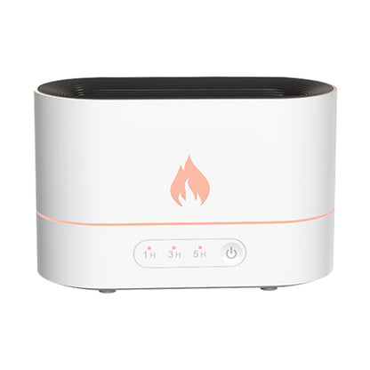 Siming Flame Aromatherapy Machine Home Bedroom Silent Atmosphere Light Humidifier Flame Diffuser Home Decor - Crownie 0 White / USB