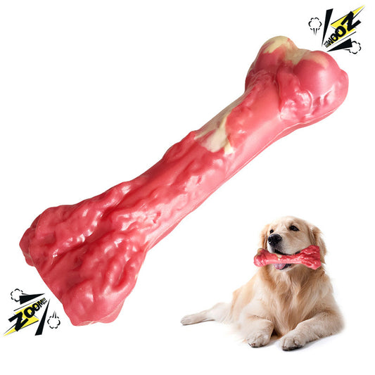 Pet Toy Bone Dog Molar Stick Bite Resistant Large Dog Molar Rubber Dog Chew Toy - Crownie 0 Large