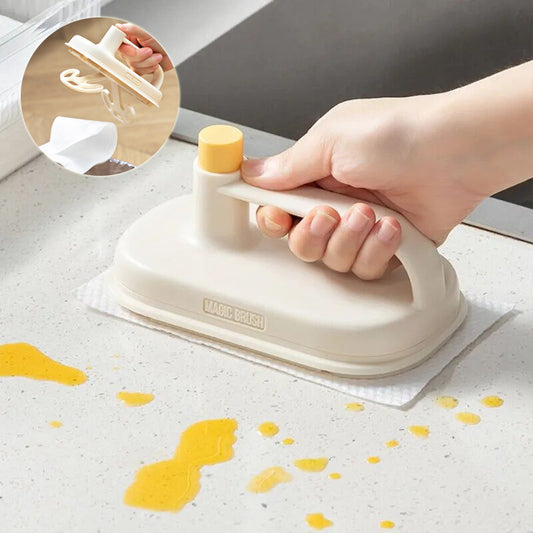 Kitchen Bathroom Toilet Cleaning Magic Brush Glass Wall Cleaning Bath Brush Handle Cleaning Rag Ceramic Window Slot Clean Brush Kitchen Gadgets - Crownie 0 Magic wipe50 disposable wipes