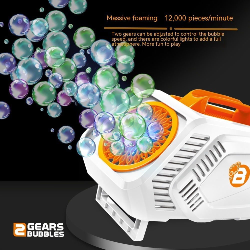 Children's Electric Suitcase Charging Bubble Machine Automatic Light Bubble