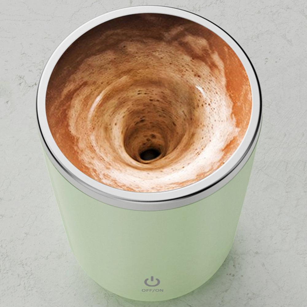350ml Automatic Self Stirring Mug Coffee Milk Juice Mixing Cup Electric Stainless Steel Lazy Rotating Mug Magnetic Stirring Cup Kitchen Gadgets - Crownie 0 Beige / 350ml