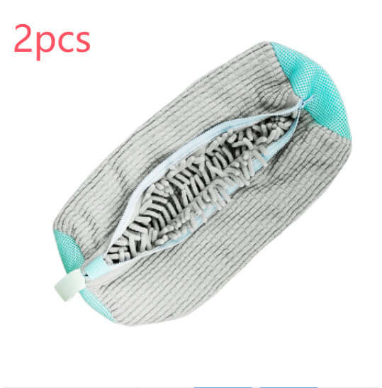Shoes Laundry Bag Shoe Wash Bag For Washing Machine Reusable Zipper Shoe Washing Bag Sneaker Tennis Shoe Cleaner Kit Remove Dirt - Crownie 0 Grey / 39x19CM / 2PCS