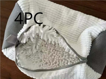 Shoes Laundry Bag Shoe Wash Bag For Washing Machine Reusable Zipper Shoe Washing Bag Sneaker Tennis Shoe Cleaner Kit Remove Dirt - Crownie 0 White / 39x19CM / 4PCS
