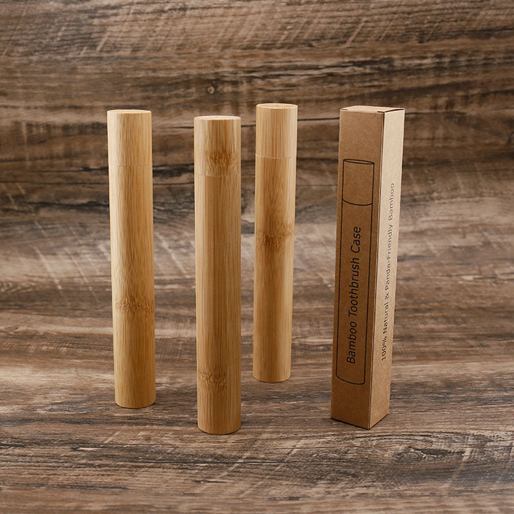 Toothbrush Bamboo Tube Portable Travel Bamboo Pipe B & B Disposable Box Travel Tube - Crownie 0 Children's Bamboo 16cm