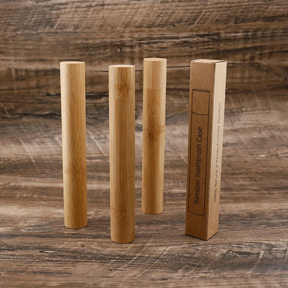 Toothbrush Bamboo Tube Portable Travel Bamboo Pipe B & B Disposable Box Travel Tube - Crownie 0 Children's Bamboo 16cm