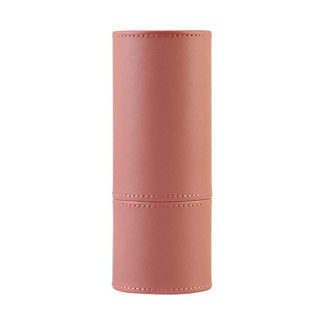 PU Round Cosmetic Brush Container Cosmetic Tool Cosmetic Brush - Crownie 0 Pink