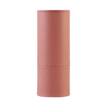 PU Round Cosmetic Brush Container Cosmetic Tool Cosmetic Brush - Crownie 0 Pink