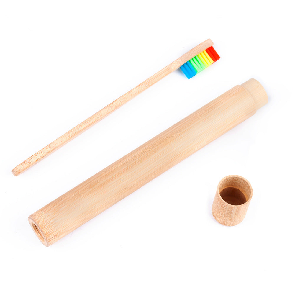 Toothbrush Bamboo Tube Portable Travel Bamboo Pipe B & B Disposable Box Travel Tube - Crownie 0 Children's Bamboo 16cm
