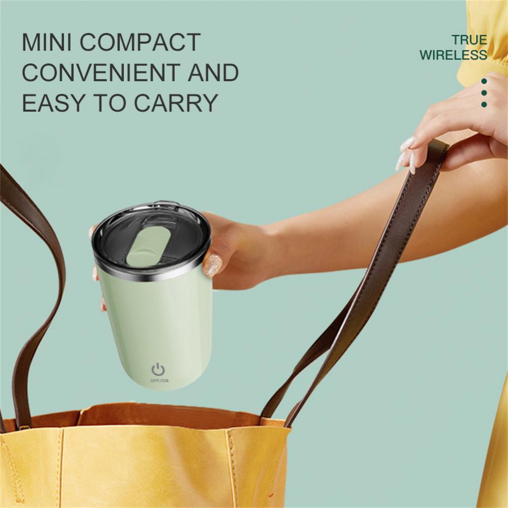 350ml Automatic Self Stirring Mug Coffee Milk Juice Mixing Cup Electric Stainless Steel Lazy Rotating Mug Magnetic Stirring Cup Kitchen Gadgets - Crownie 0 Beige / 350ml