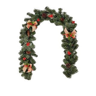 1.8M Christmas Decor Rattan Artificial Flower Tree Ornament - Crownie 0 Red