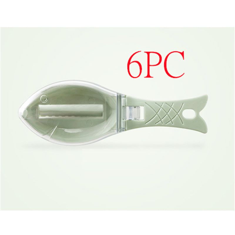 Fish Skin Brush Scraping Fish Scale Brush Grater Quick Disassembly Fish Knife Cleaning Peeling Skin Scraper Scraper Fish Scaler Kitchen Tools - Crownie 0 16x5.5x4.2cm / blue