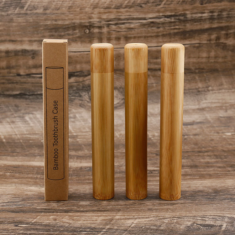 Toothbrush Bamboo Tube Portable Travel Bamboo Pipe B & B Disposable Box Travel Tube - Crownie 0 Children's Bamboo 16cm