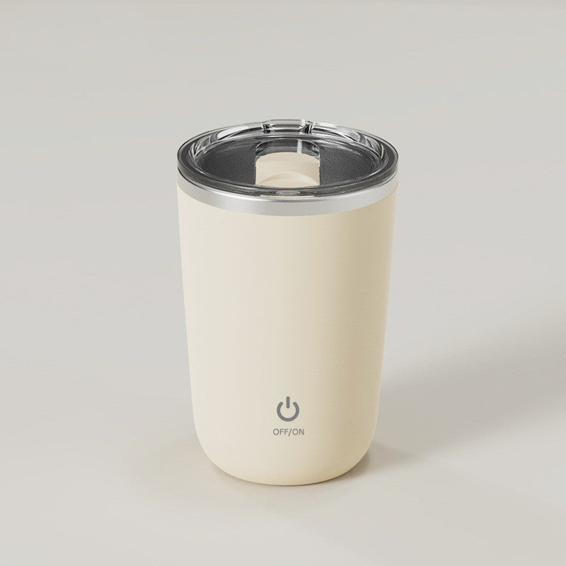 350ml Automatic Self Stirring Mug Coffee Milk Juice Mixing Cup Electric Stainless Steel Lazy Rotating Mug Magnetic Stirring Cup Kitchen Gadgets - Crownie 0 Beige / 350ml