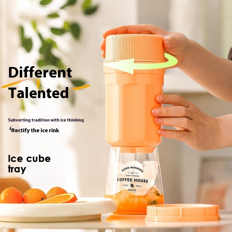 Twisting Ice Cup Rotating Release Ice Cube Trays Rotation With Cover Ice Block Mold For Freezer Home Refrigerator Storage - Crownie 0 Green