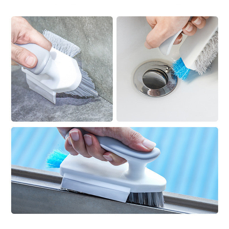 New Product Crevice Brush And Scraping Integrated Bathroom Corner Cleaning - Crownie 0 White grey
