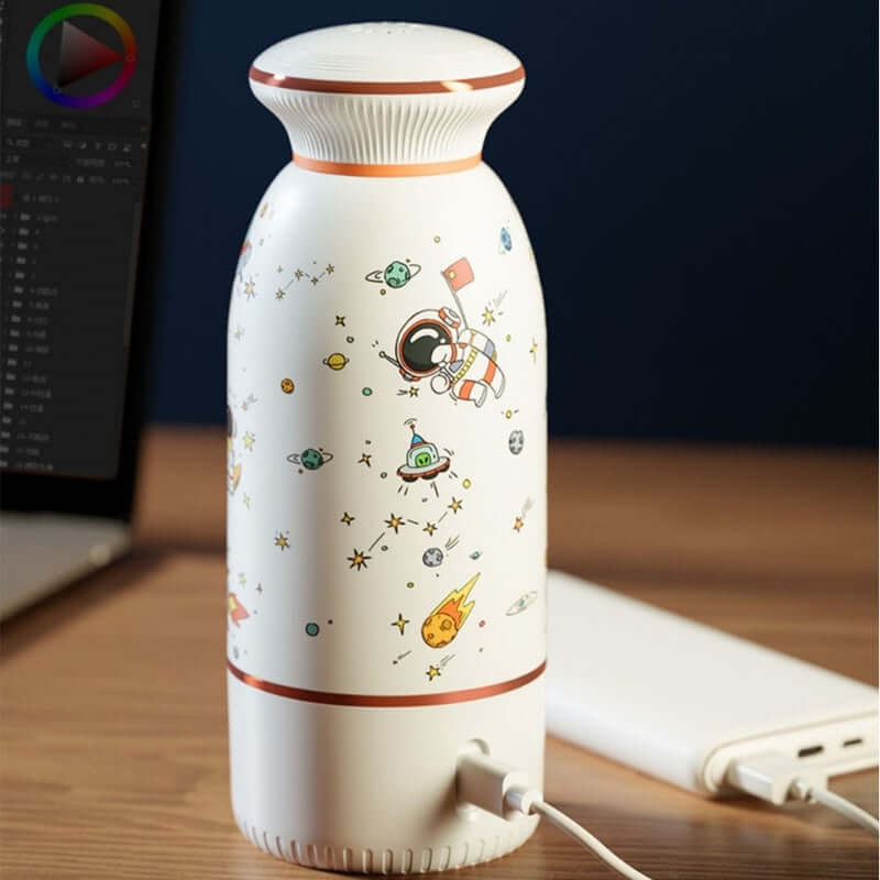 Line Portable Thermal Flask Water Cup Insulation Milk Modulator Baby - Crownie 0 White
