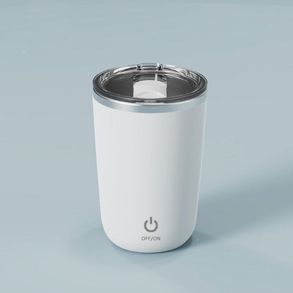 350ml Automatic Self Stirring Mug Coffee Milk Juice Mixing Cup Electric Stainless Steel Lazy Rotating Mug Magnetic Stirring Cup Kitchen Gadgets - Crownie 0 Moon White / 350ml