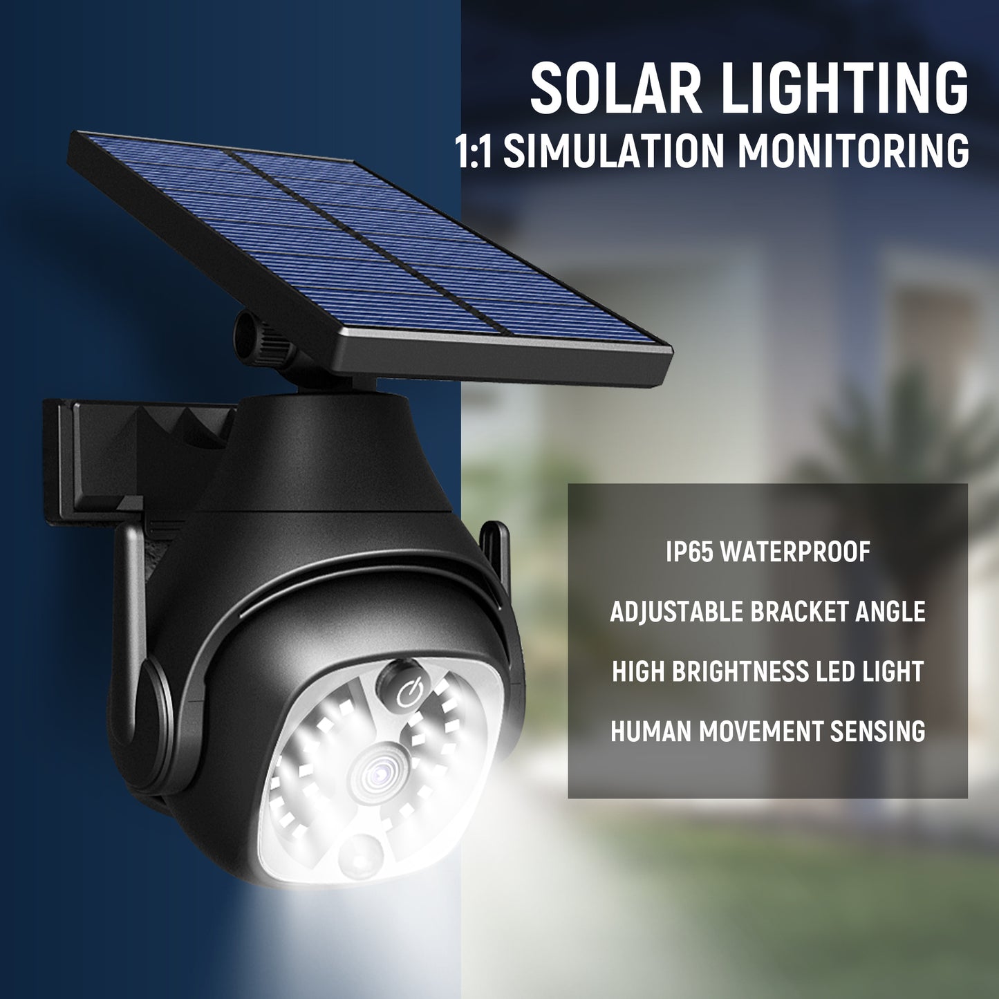 Solar Powered Outdoor Courtyard Lights + Human Sensor