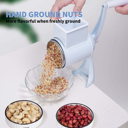Hand-Cranked Peanut Grinder & Cheese Shredder - Crownie 0 160 Double Knife Red
