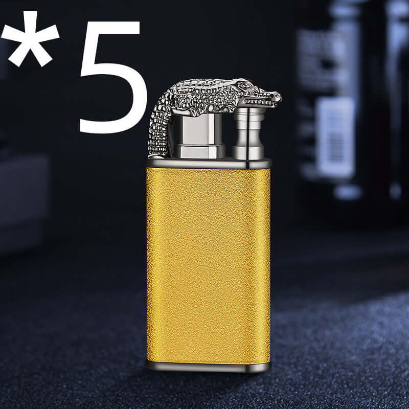 Creative Blue Flame Lighter - Crownie 0 Gold Scrub Crocodile bk872 / 5PCS