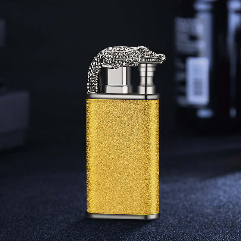 Creative Blue Flame Lighter - Crownie 0 Gold Scrub Crocodile bk872 / 1PCS