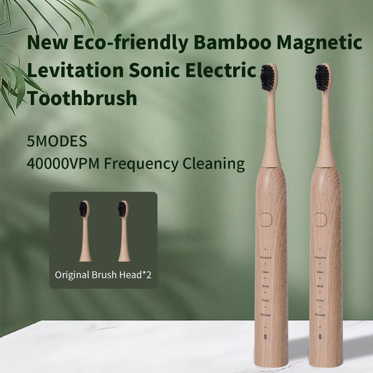 Suspended Electric Bamboo Toothbrush 5-gear Mode - Crownie 0 Electric Toothbrush