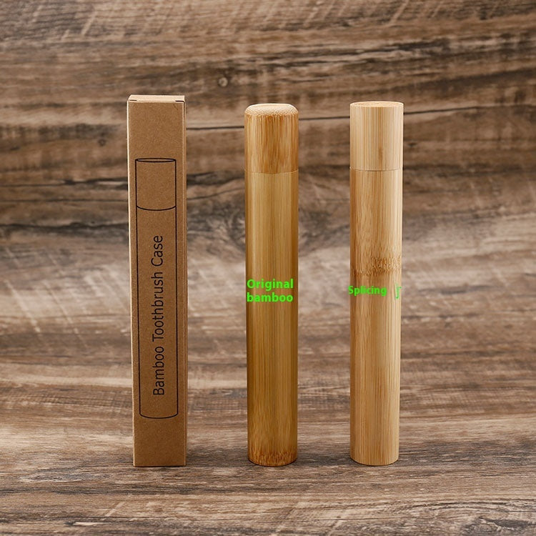 Toothbrush Bamboo Tube Portable Travel Bamboo Pipe B & B Disposable Box Travel Tube - Crownie 0 Children's Bamboo 16cm