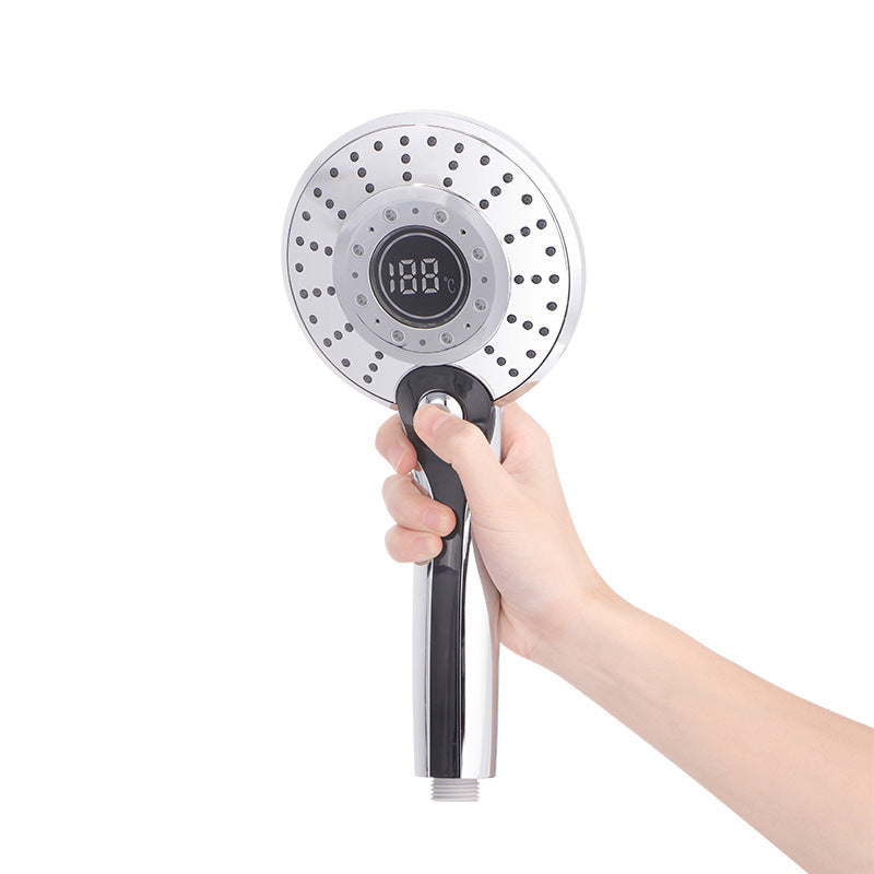 Three Gear Outlet Intelligent Temperature Display Shower Water Saving Shower Filter With LED Light Shower Save - Crownie 0 Electroplated surface