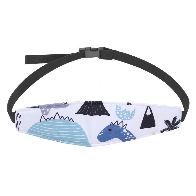 Baby Fixed Head Band - Crownie 0 White Dinosaur