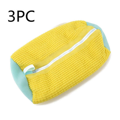 Shoes Laundry Bag Shoe Wash Bag For Washing Machine Reusable Zipper Shoe Washing Bag Sneaker Tennis Shoe Cleaner Kit Remove Dirt - Crownie 0 Yellow / 39x19CM / 3PCS