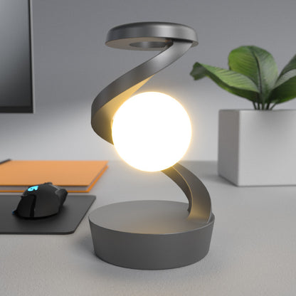 Rotating Moon Desk Lamp With Phone Wireless Charging Sensor Control Table Lamps Decorative Desktop Lamp Small Night Lamp Home Decor - Crownie 0 Gray Basic Style