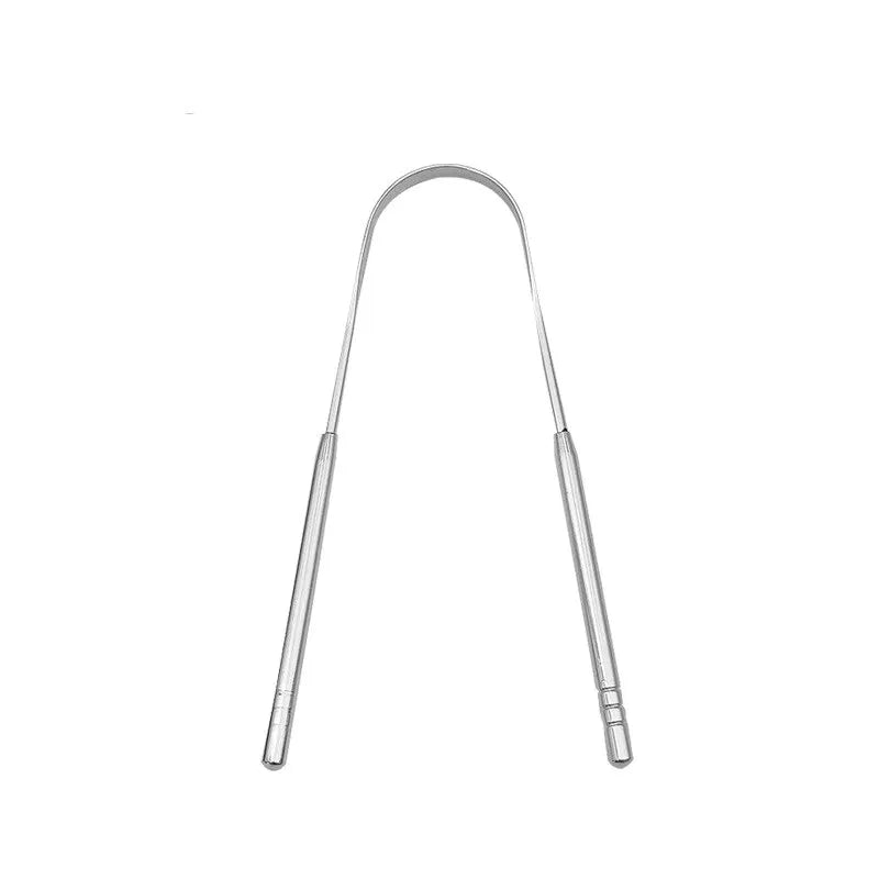 3 Colors Stainless Steel Tongue Scraper - Crownie Silver