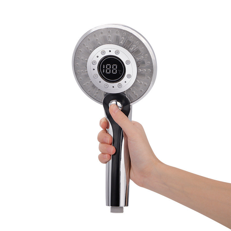Three Gear Outlet Intelligent Temperature Display Shower Water Saving Shower Filter With LED Light Shower Save - Crownie 0 Transparent face