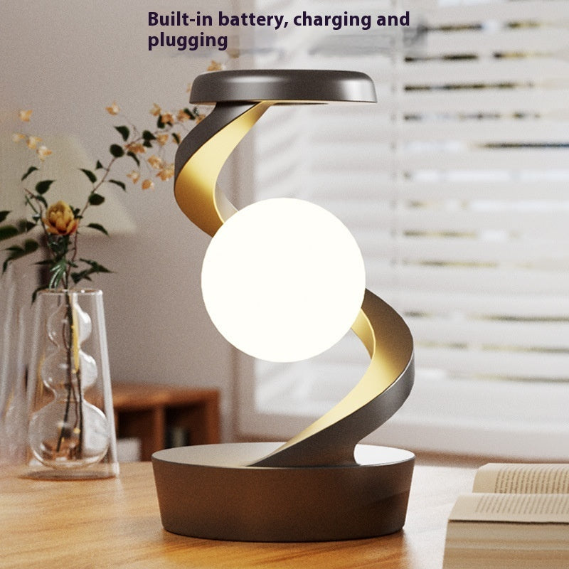 Rotating Moon Desk Lamp With Phone Wireless Charging Sensor Control Table Lamps Decorative Desktop Lamp Small Night Lamp Home Decor - Crownie 0 Gray Basic Style